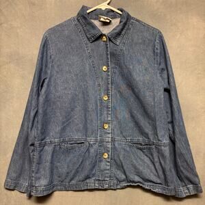 Vintage Hot Cotton by Marc Ware Denim Shirt Made in USA Jean Button Preppy
